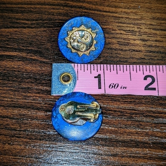 Celestial Sun Clip-on Earrings - Picture 2 of 3